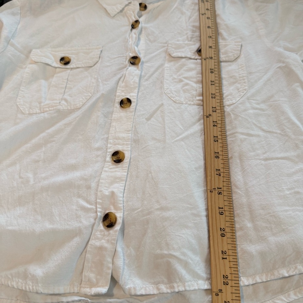 Maurices White Button Down Shirt, Size L, Great Condition - Picture 7 of 9